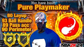 This Pure Playmaker Guard Build is UNGUARDABLE on NBA 2K24 [upl. by Enahpets]