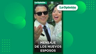 Christian Nodal y Ángela Aguilar enviaron mensaje recién casados I La Opinión [upl. by Valeda]