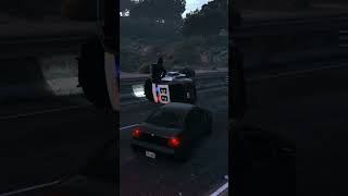 GTA V  Chasing a Police Car  gta5 gtav gtafunnymoments gtagameplay funnymoments cargames [upl. by Acinnej653]