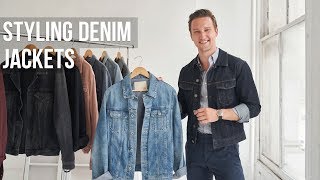 5 Different Styles of Denim Jackets for Men  Jean Jacket Outfit Ideas [upl. by Papp713]