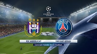 RSC Anderlecht vs Paris SaintGermain ᴴᴰ 18102017  UEFA Champions League 201718  PES 2018 [upl. by Aniloj]