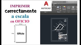 AUTOCAD  COMO IMPRIMIR CORRECTAMENTE EN OFICIO [upl. by Ilrebmik777]