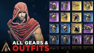 ALL OUTFITS amp GEARS Alexios  Assassins Creed Odyssey [upl. by Atinal232]