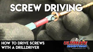 How to drive screws with a drilldriver [upl. by Iral]