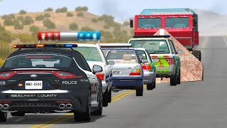 EPIC POLICE CHASES 37  BeamNG Drive  CRASHdriven [upl. by Ted609]