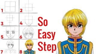 How to Draw Kurapika Easy Step by Step  Hunter x Hunter [upl. by Ynnus957]