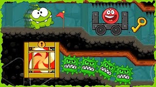 Om Nom In Red Ball 4 Into The Cave Mobile Game Walkthrough [upl. by Atinid31]