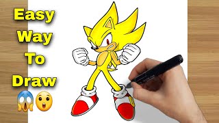 How To Draw Super Sonic  Drawing Tutorial [upl. by Brewer]