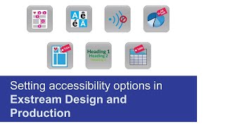 Setting accessibility options  OpenText Exstream 16 Design and Production [upl. by Drawe]