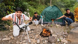 Overnight survival challenge with amazing camping gadgets in forest [upl. by Kobe]