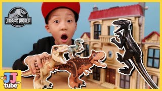 인도랩터와 공룡 배틀 최강 쥬라기 공룡 레고 장난감 배틀 상황극 Jurassic world LEGO Pretend play 제이제이 튜브JJ tube [upl. by Lyrehc]