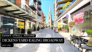 Stroll through vibrant Dickens Yard and shopping mall in the heart of Ealing Broadway [upl. by Tiraj]