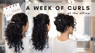 A WEEK OF CURLS FOR THE OFFICE  WOMENS HAIRSTYLES  EASY CURLY HAIRSTYLES  THE CURL STORY [upl. by Meehsar758]