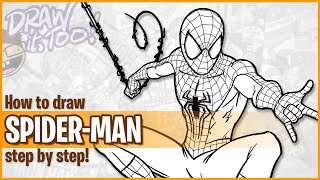 How to Draw SPIDERMAN Andrew Garfield  Narrated StepbyStep Drawing Tutorial [upl. by Assenna]