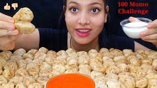 Eating 100 Momo Challenge  Spicy 🔥Momo Eating Challenge  Eating Challenge  Food Challenge Video [upl. by Delisle]