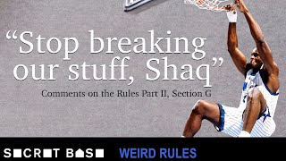 Shaq broke so many baskets that the NBA had to change their rules  Weird Rules [upl. by Estell508]