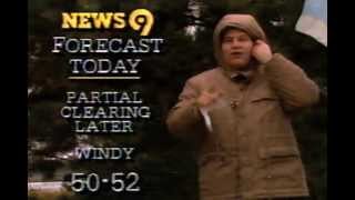 80s TV  Lloyd Lindsay Young weather  WOR 9  1986 [upl. by Ainat]