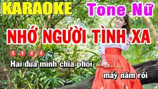 Karaoke Nhớ Người Tình Xa Tone Nữ Nhạc Sống  Trọng Hiếu [upl. by Une]