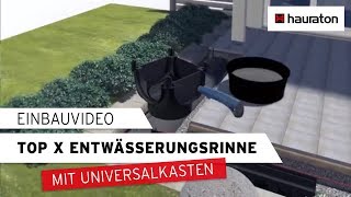 Einbau  Universalkasten  TOP X Entwässerungsrinne [upl. by Eliseo267]