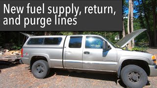 Replacing fuel lines and purge line on a GMC Sierra [upl. by Kuhlman]