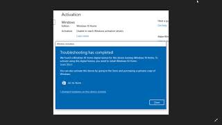 Windows 10 PRO Activation problems fixed just click Troubleshoot in Settings November 8th 2018 [upl. by Yetac874]