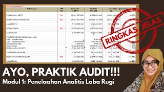 Praktikum Audit Modul 1  Prosedur Penelaahan Analitis Laba Rugi  ARP13  Halaman 8 [upl. by Nagem]