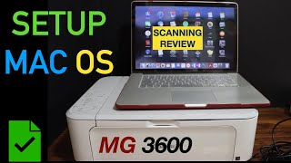 Canon Pixma MG3600 SetUp Mac OS [upl. by Nosyaj]