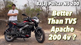 2023 Bajaj Pulsar NS 200 Review  Better Than TVS Apache 200 4v [upl. by Nnyliak]