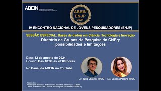 SESSÃO ESPECIAL Bases de dados em Ciência Tecnologia e Inovação [upl. by English995]