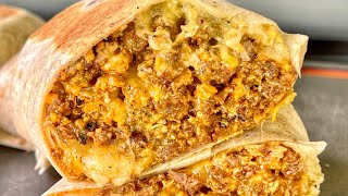 Chorizo Egg and Cheese Breakfast Burritos  Grill Nation [upl. by Wendell]