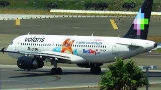 Volaris Airbus A320 XAVOM Takeoff from Los Angeles LAX on Runway 24L [upl. by Gildus]