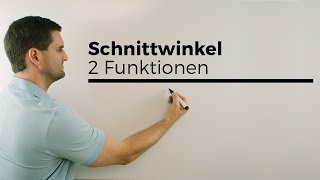 Schnittwinkel zwischen 2 Funktionen Analysis  Mathe by Daniel Jung [upl. by Auqenaj]