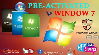 Pre Activated window 7  How to install window 7  step by step   FREE DOWNLOAD LINK  CYBER DC [upl. by Brose]