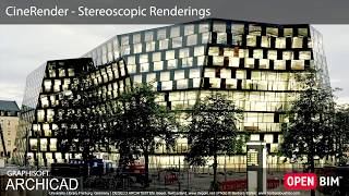 ARCHICAD 22  CineRender  Stereoscopic Renderings [upl. by Fortunato940]