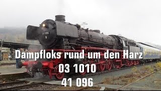 Dampfloks rund um den Harz mit 03 1010 41 096 und 99er am 30112013 HD [upl. by Chatwin]