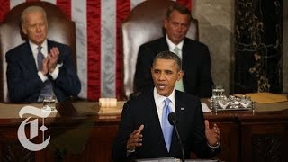 State of the Union 2014 Address Obama on Raising the Minimum Wage  The New York Times [upl. by Ateiluj]