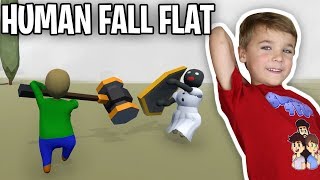 GRANNY AND BALDI FIGHTING IN ARENA in HUMAN FALL FLAT [upl. by Meesak982]