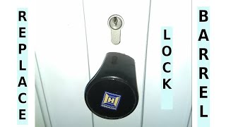 How to Replace Garage Door Lock Barrel  Cylinder EASY IF STILL OPENABLE [upl. by Erodroeht]