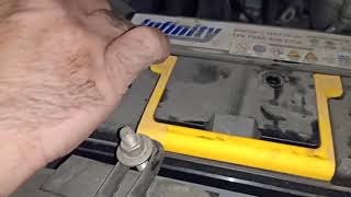 Changing car battery  Mitsubishi Pajero [upl. by Attelahs]