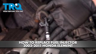 How to Replace Fuel Injector 20032011 Honda Element [upl. by Einhoj]