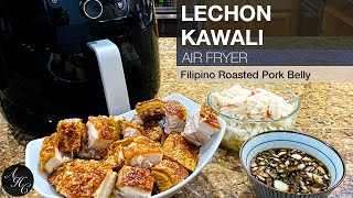 AIR FRYER LECHON KAWALI Recipe  non deep fried super crispy filipino style roasted pork belly [upl. by Pandolfi]