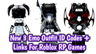 New 3 Emo Outfits ID Codes  Links For Brookhaven RP Berry Avenue And Bloxburg Part 5 [upl. by Iamhaj]