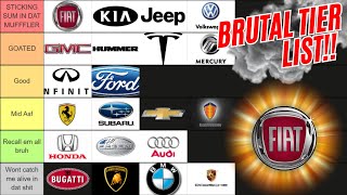 BRUTALLY RANKING EVERY SINGLE CAR BRAND [upl. by Ahsekim]