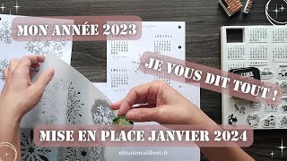 Bilan 2023  Mensuel Janvier 2024  Mix Agenda et Bullet Journal [upl. by Ayela264]