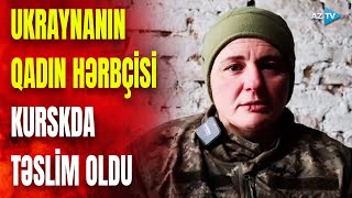 Ukrayna ordusu Kurskda pusquya salındı qadın hərbçi əsir götürüldü  GÖRÜNTÜLƏR [upl. by Irehj]