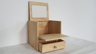 원목 수납함 만들기 화장품정리함 wood organizer [upl. by Raynard113]