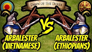 200 Vietnamese Arbalesters vs 200 Ethiopians Arbalesters  AoE II Definitive Edition [upl. by Hermina]