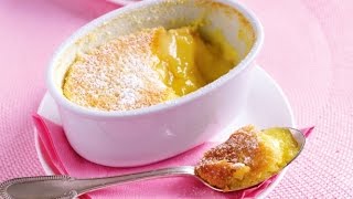 Lemon Delicious Baked Pudding Dessert  One Pot Chef [upl. by Anairad]