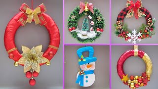 DIY 6 Easy Economical Christmas wreath made from Simple materials  DIY Christmas craft idea🎄383 [upl. by Klemens]