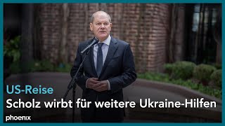 Washington Bundeskanzler Scholz vor Treffen mit USPräsident Joe Biden [upl. by Yanahs507]